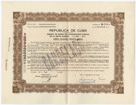 1960 Che Guvera Signed Document (University Archives LOA)